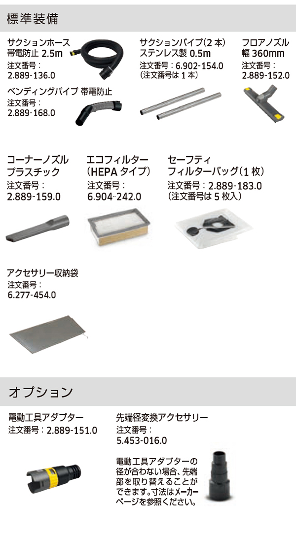 ケルヒャー NT 30/1 Tact H Plus - アスベスト専用掃除機 乾湿両用クリーナー 10