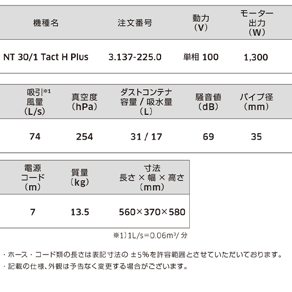 ケルヒャー NT 30/1 Tact H Plus - アスベスト専用掃除機 乾湿両用クリーナー 11