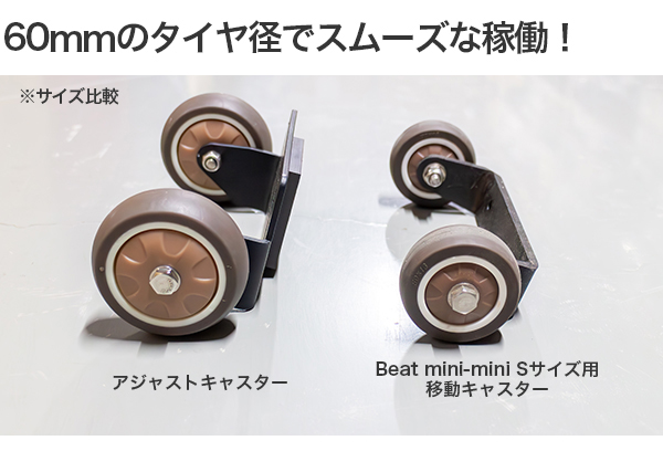 アジャストキャスター Beat mini-mini用 - 小型ランダムオービタルマシン用アタッチメント 商品詳細03