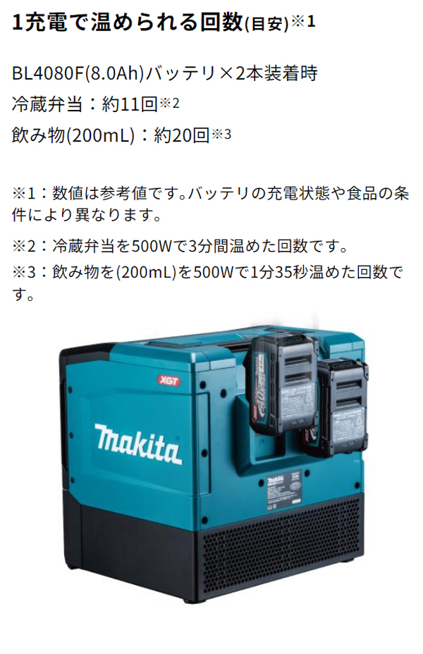 マキタ MW001GZ 充電式電子レンジ 本体のみ 08