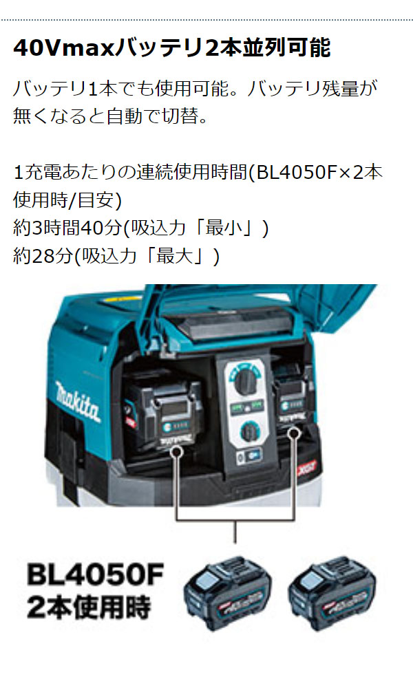 マキタ VC004GZ 本体のみ 無線連動対応 充電式集じん機(粉じん専用)